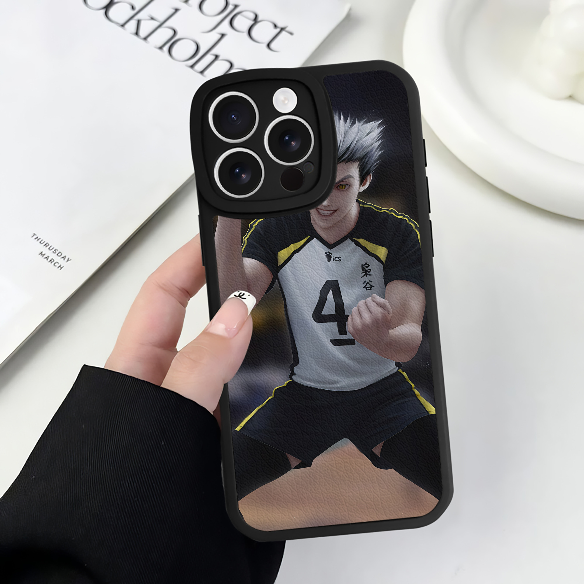 （画像用） ハイキュー!! Haikyu!! 【iPhone 16シリーズ対応】シリコンスマホケース（レザー調） 材質：シリコン